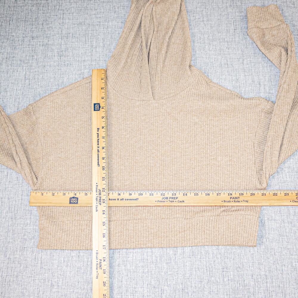 ALO Yoga Women's Muse Hoodie Ribbed Hravel Heather - Picture 9 of 9